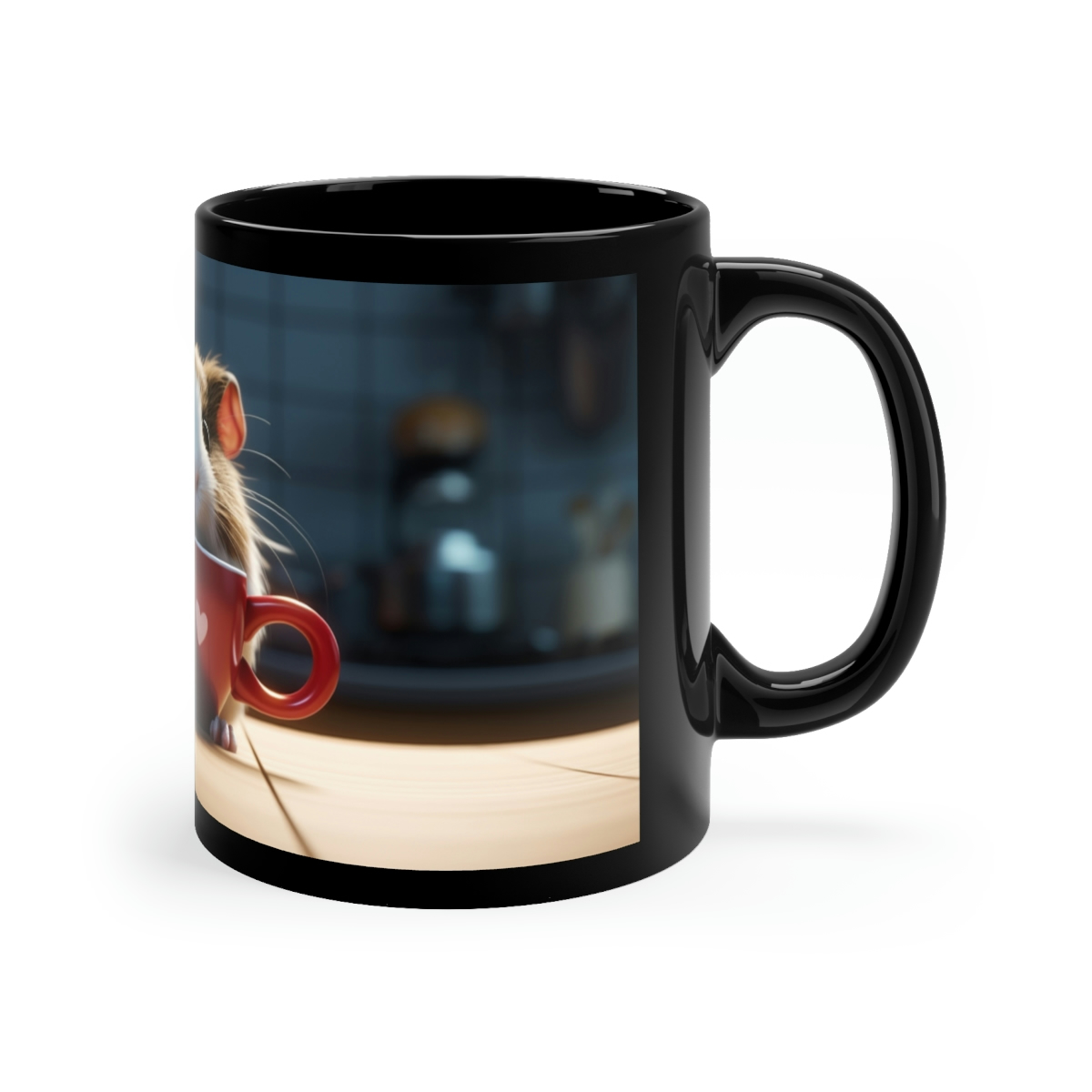11oz Black Mug featuring cute Guinea pig - Image 3