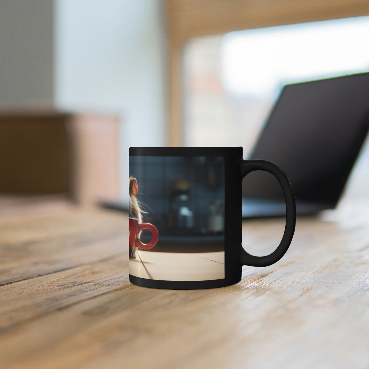 11oz Black Mug featuring cute Guinea pig - Image 6