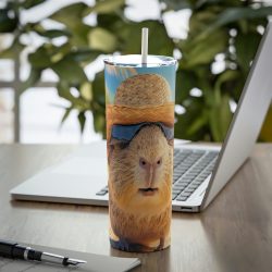 Skinny Steel Tumbler with Straw, 20oz